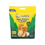 JULIES SOUR CREAM & ONION SANDWICH BISCUITS 280G