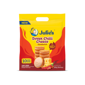 JULIES SWEET CHILI CHEESE SANDWICH BISCUITS 280G