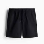 hm regular fit short black